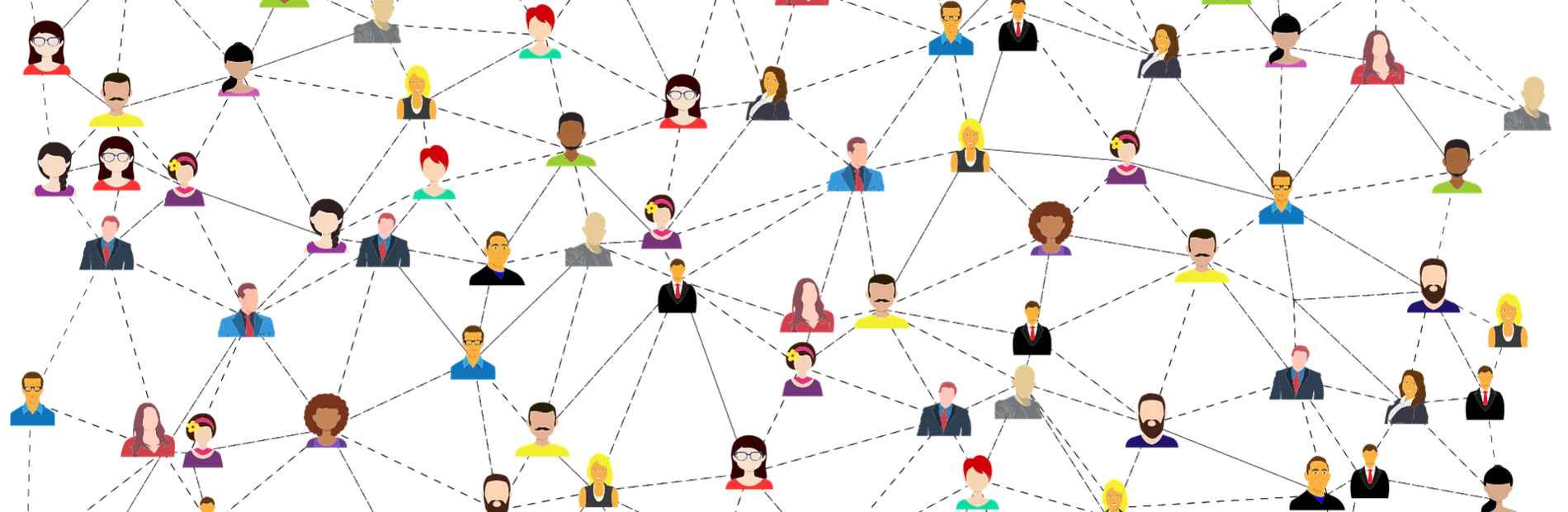 Grafik mit vernetzten Personen