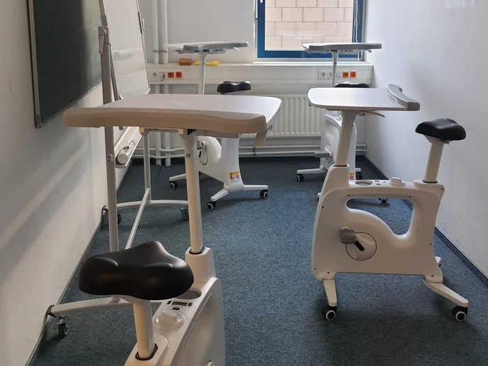 Desk-Bikes in der Physikbibliothek