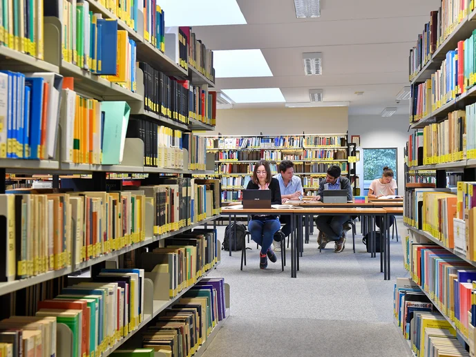 Lernende in der Bibliothek Waldweg
